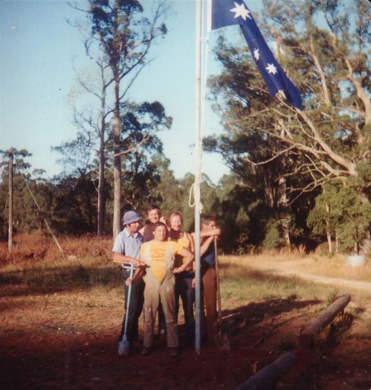 Flag raising at new station